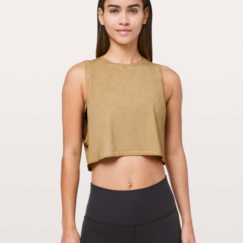 Lululemon Muscle Love Crop Tank *Fade Yellow Size 2